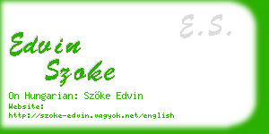 edvin szoke business card